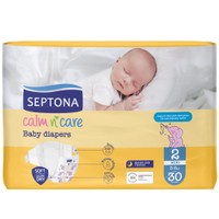 Septona Calm n' Care Baby Diapers Mini No2 (3-6kg) 30 Τεμάχια - 