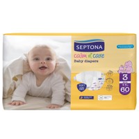 Septona Calm n' Care Baby Diapers Midi No3 (4-9kg) 60 Τεμάχια - 