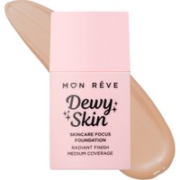 Mon Reve Dewy Skin Foundation 30ml - 22N - Foundation Μεσαίας Κάλυψης για Λαμπερό Τελείωμα