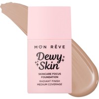 Mon Reve Dewy Skin Foundation 30ml - 42N - Foundation Μεσαίας Κάλυψης για Λαμπερό Τελείωμα