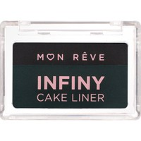 Mon Reve Infiny Cake Liner 3g - 02 Deep Jungle & Black - Water-Activated Eyeliner σε Μορφή Πούδρας με Απίστευτη Χρωματική Απόδοση