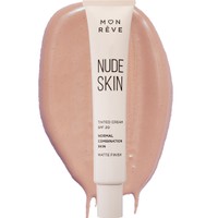Mon Reve Nude Skin Normal to Combination Skin Matte Finish Spf20 Tinted Cream 30ml - No 101 Light - Κρέμα Προσώπου με Χρώμα Μεσαίας Προστασίας που Εξομοιώνει τον Τόνο του Δέρματος & Καλύπτει Ελαφρές Ατέλειες