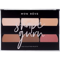 Mon Reve Shape Guru Face Sculpting Palette 1 Τεμάχιο - 03 Deep - Παλέτα Σμίλευσης Προσώπου με Highlighter, Contour & Blush