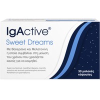 IgActive Sweet Dreams 30caps - Συμπλήρωμα Διατροφής με Μελατονίνη & Εκχύλισμα Βαλεριάνας για Γρηγορότερο Ύπνο