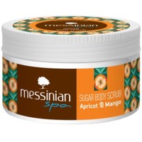 Messinian Spa Sugar Body Scrub Apricot & Mango 250ml - Απολεπιστικό Σώματος για Ενυδάτωση & Τόνωση της Ξηρής Επιδερμίδας με Φρούτωδες Άρωμα