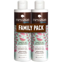 Messinian Spa Promo Shea Butter & WatermelonShower Gel 600ml (2x300ml) - Ενυδατικό Αφρόλουτρο με Άρωμα απο Καρπούζι & Βούτυρο Καριτέ για Καθημερινή Χρήση