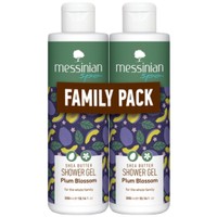 Messinian Spa Promo Shea Butter & Plum Blossom Shower Gel 600ml (2x300ml) - Ενυδατικό Αφρόλουτρο με Άρωμα απο Άνθη Δαμασκηνιάς & Βούτυρο Καριτέ για Καθημερινή Χρήση