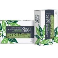 CleanSkin Natural Antiseptic Scrub Soap with Green Tea Grains 100gr - Φυσικό Αντισηπτικό Σαπούνι Προσώπου Σώματος με Κόκκους Πράσινου Τσαγιού Κατάλληλο για Λιπαρές με Τάση Ακμής Επιδερμίδες