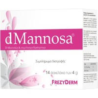 Frezyderm dMannosa 14 Sachets - Συμπλήρωμα Διατροφής με D-Μαννόζη & Εκχύλισμα Κράνμπερι για την Καλή Υγεία του Ουροποιητικού Συστήματος & Προστασία Έναντι Λοιμώξεων με Γεύση Λεμόνι Σμέουρο