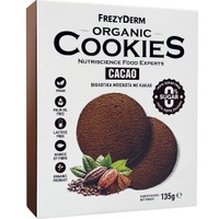 Frezyderm Organic Cookies 135g - Cacao - Βιολογικά Μπισκότα για Παιδιά & Ενήλικες Χωρίς Φοινικέλαιο & Ζάχαρή με Γεύση Κακάο