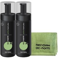 Frezyderm Promo Ac-Norm Active Foam Plus for Acne Prone Skin 2x150ml & Δώρο Antibacterial Face Towel 1 Τεμάχιο - Ενεργός Αφρός Καθαρισμού Προσώπου για Λιπαρές Επιδερμίδες με Τάση Ακμής & Αντιβακτηριακή Πετσέτα Προσώπου