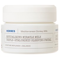 Korres Mediterranean Donkey Milk Revitalizing Miracle Triple Hyaluronic Sleeping Facial Milk 40ml - Ενυδατική Κρέμα Νυκτός Προσώπου με Γάλα Γαϊδούρας για Ξηρές Επιδερμίδες