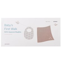 Korres Πακέτο Προσφοράς Baby Collection Baby's First Walk  Premium Set με Μουσελίνα Φασκιώματος & Σαλιάρα για το Μωρό - Βρεφικό σετ με Μουσελίνα Φασκιώματος & Σαλιάρα από 100% Οργανικό Βαμβάκι & Υψηλής Ποιότητας Υφάσματα