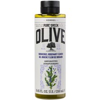 Korres Pure Greek Olive Shower Gel Rosemary Flower 250ml - Τονωτικό Αφρόλουτρο με Εκχύλισμα Φύλλων Ελιάς & Άρωμα Δενδρολίβανου