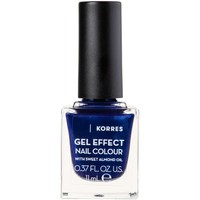 Korres Gel Effect Nail Colour 11ml - Infinity Blue 87 - Βερνίκι Νυχιών με Αμυγδαλέλαιο για Έντονη Λάμψη & Μεγάλη Διάρκεια
