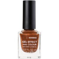 Korres Gel Effect Nail Colour 11ml - 66 Aegean Bronze - Βερνίκι Νυχιών με Αμυγδαλέλαιο για Έντονη Λάμψη & Μεγάλη Διάρκεια