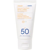 Korres Yoghurt Sunscreen Face Cream Spf50, 50ml - Αντηλιακή Κρέμα Προσώπου Υψηλής Προστασίας για Άμεση Ενυδάτωση, Κατάλληλο για Ευαίσθητες Επιδερμίδες