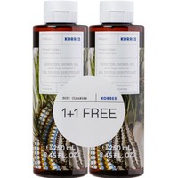 Korres Promo Forest Cedar Renewing Shower Gel with Sage Extract 2x250ml (1+1 Δώρο) - Ενυδατικό Αφρόλουτρο με Άρωμα Κέδρου