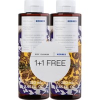 Korres Promo Thyme Honey Renewing Shower Gel with Sage Extract 2x250ml (1+1 Δώρο) - Ενυδατικό Αφρόλουτρο με Άρωμα Μέλι & Θυμάρι