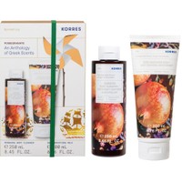 Korres Promo Pomegranate Grove Body Smoothing Milk 200ml & Renewing Body Cleanser Gel 250ml - Ενυδατικό Γαλάκτωμα Σώματος με Άρωμα Ρόδι & Αναζωογονητικό Αφρόλουτρο με Τονωτικό Άρωμα Ρόδι