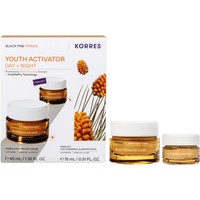 Korres Promo Black Pine Primus Wrinkle Defying Face Day Cream 40ml & Δώρο Youth Renewal Sleeping Facial Cream 15ml - Κρέμα-Gel Προσώπου Ημέρας για Λείανση των Ρυτίδων & Ελαστικότητα, Κατάλληλη για Όλους τους Τύπους Επιδερμίδας & Κρέμα Προσώπου Νυχτός για Λείανση των Ρυτίδων & Ελαστικότητα, Κατάλληλη για Όλους τους Τύπους Επιδερμίδας