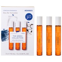 Korres Promo Eau De Toilette Lefko 10ml & Kyma 10ml & Avgoustos 10ml - Καλοκαιρινά Αρώματα σε Συσκευασία Ταξιδιού