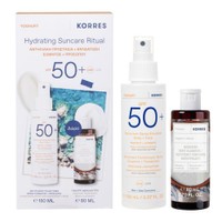 Korres Promo Yoghurt Sunscreen Spray Emulsion Body & Face Protect & Hydrate Spf50+, 150ml & Δώρο Yoghurt Reneing Body Cleanser 80ml - Αντηλιακό Γαλάκτωμα Σώματος & Προσώπου Πολύ Υψηλής Προστασίας σε Μορφή Σπρέι & Ενυδατικό Αφρόλουτρο με Πρωτεΐνες Σιταριού & Άρωμα Γιαούρτι