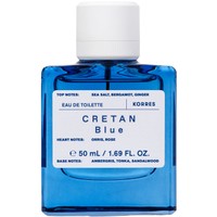 Korres Cretan Blue Eau de Toilette 50ml - Μεσογειακό Άρωμα με Νότες από Θαλασσινό Αλάτι, Περγαμόντο & Ginger