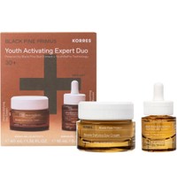 Korres Promo Black Pine Primus Wrinkle Defying Face Day Cream 40ml & Δώρο 6xHA Wrinkle Smoothing Youth Activator Booster 15ml - Κρέμα-Gel Προσώπου Ημέρας για Λείανση των Ρυτίδων & Ελαστικότητα & Ορός Προσώπου για Λείανση των Λεπτών Γραμμών - Ρυτίδων