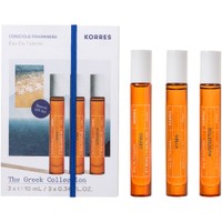 Korres Promo Eau De Toilette Lefko 10ml & Kyma 10ml & Avgoustos 10ml - Γυναικείο  Άρωμα με Νότες Άνθους Μιγκέ, Τριαντάφυλλου & Παιώνιας & Ανδρικό Άρωμα με Νότες από Λάιμ, Μανταρίνι & Πορτοκάλι & Γυναικείο Άρωμα με Νότες Μανταρινιού, Λεβάντας & Περγαμόντου