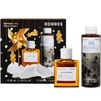 Korres Promo Black Pepper Eau de Toilette 50ml & Shower Gel 250ml - Ανδρικό Άρωμα με Νότες Μαύρου Πιπεριού & Αρωματικό Αφρόλουτρο με Ενυδατικούς Παράγοντες