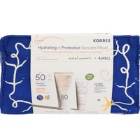Korres Promo Yoghurt Sunscreen Face Cream Protect & Hydrate Spf50, 50ml & Δώρο Foaming Cream Cleanser with Pre + Probiotics 20ml & Νεσεσέρ 1 Τεμάχιο - Αντηλιακή Κρέμα Προσώπου Πολύ Υψηλής Προστασίας για Άμεση Ενυδάτωση, Κατάλληλο για Ευαίσθητες Επιδερμίδες & Πλούσια Αφρώδης Κρέμα Καθαρισμού με Ελληνικό Γιαούρτι & Πρεβιοτικά - Προβιοτικά
