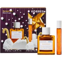Korres Promo Black Sugar Eau De Toilette 60ml (50ml & 10ml Travel Size) - Γυναικείο Άρωμα με Μεθυστικές Νότες για Ισορροπημένη Γλυκύτητα με Oriental Στοιχεία