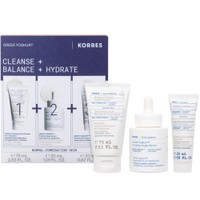 Korres Promo Travel Size Greek Yoghurt Probiotic Foaming Cream Cleanser 75ml & Smart Probiotic Super Serum 30ml & Gel-Cream 20ml - Αφρώδης Κρέμα Καθαρισμού & Θρέψης Προσώπου με Προβιοτικά & Ορός Προσώπου με Εκχύλισμα Ελληνικού Γιαουρτιού & Κρέμα Τζελ Προσώπου για Ενυδάτωση