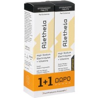 Vican Aletheia Promo High Sodium Electrolytes + Vitamins Lemon & Orange 18 Effer.tabs & Δώρο High Sodium Electrolytes + Vitamins + Caffeine Mango & Passion Fruit 18 Effer.tabs  - Συμπλήρωμα Διατροφής Ηλεκτρολυτών & Βιταμινών για Ενυδάτωση, Ενέργεια & Αναπλήρωση Θρεπτικών Συστατικών με Γεύση Λεμόνι - Πορτοκάλι & Συμπλήρωμα Διατροφής Ηλεκτρολυτών & Βιταμινών με Καφεΐνη για Ενυδάτωση, Ενέργεια με Γεύση Mango - Passion Fruit