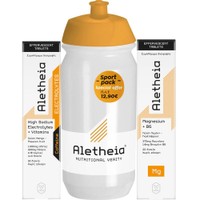 Vican Promo Aletheia High Sodium Electrolytes + Vitamins + Caffeine 18 Effer.tabs & Magnesium + Vitamin B6 20 Effer.tabs & Δώρο Sport Bottle 500ml 1 Τεμάχιο - Συμπλήρωμα Διατροφής Ηλεκτρολυτών & Βιταμινών με Καφεΐνη για Ενυδάτωση & Ενέργεια με Γεύση Mango - Passion Fruit & Συμπλήρωμα Διατροφής Μαγνησίου & Βιταμίνης B6 για την Καλή Λειτουργία του Νευρικού & Μυοσκελετικού με Γεύση Λεμόνι & Γκρέιπφρουτ