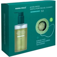 Mania Holic Promo Ph-Balanced Gentle Purifying Gel Cleanser 200ml & Δώρο Konjac with Tea Powder Face Sponge 1 Τεμάχιο - Ήπιο Τζελ Καθαρισμού με Ισορροπημένο pH & Σφουγγαράκι Καθαρισμού Προσώπου