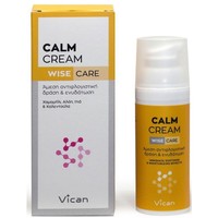 Vican Wise Care Calm Cream 50ml - Ενυδατική Κρέμα, Καταπραΰνει την Επιδερμίδα από τη Δυσφορία που Προκαλεί Κάθε Είδους Έγκαυμα