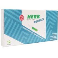 Herb Micro Filter Ultra Thin 12 Τεμάχια - Ανταλλακτικά Φίλτρα για Ultra Slim Στριφτό Τσιγάρο με Φυτικά Βότανα και Ένζυμα