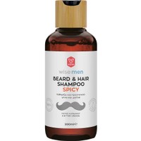 Vican Wise Men Beard & Hair Shampoo Spicy 200ml - Ανδρικό Σαμπουάν για Μαλλιά & Γένια για Καθαρισμό & Ενυδάτωση της Τρίχας & του Δέρματος με Άρωμα Κάρδαμο & Bitter Orange