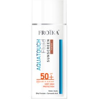 Froika Aquatouch Sunscreen Spf50+ Fluid 50ml - Tinted - Αντηλιακό Προσώπου Λεπτόρρευστης Υφής Πολύ Υψηλής Προστασίας με Χρώμα για Όλους τους Τύπους Επιδερμίδας