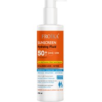 Froika Sunscreen Hydrating Fluid Antioxidant Spf50+, 250ml - Αντηλιακό Γαλάκτωμα Προσώπου & Σώματος Πολύ Υψηλής Προστασίας
