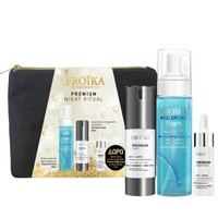 Froika Promo Hyaluronic Foam 200ml & Premium Cream 30ml & Δώρο Premium Night Drops 10ml - Τονωτική Λοσιόν Προσώπου με Υαλουρονικό Οξύ & Εκχύλισμα Ginseng & Πλούσια Αντιγηραντική Κρέμα Προσώπου Υψηλής Προστασίας για Νεανική Εμφάνιση & Εντατικό Λάδι Νυχτερινής Φροντίδας που Μειώνει την Εμφάνιση Λεπτών Γραμμών & Ρυτίδων