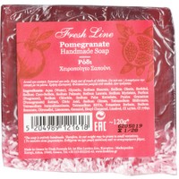 Fresh Line Handmade Pomegranate Soap 120g - Χειροποίητο Σαπούνι με Άρωμα Ρόδι & Κράνμπερι Χειροποίητο για Φρουτένια Αίσθηση Ενέργειας
