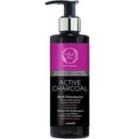 Fresh Line Fresh Cleansing Active Charcoal Black Cleansing Gel 220ml - Μαύρο Τζελ Καθαρισμού με Ενεργό Άνθρακα για Όλους τους Τύπους Επιδερμίδας Κατάλληλο για Πρόσωπο & Μάτια