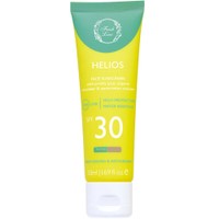 Fresh Line Helios Face Tinted Spf30 Sunscreen Cream 50ml - Αντηλιακή Κρέμα Προσώπου με Χρώμα Υψηλής Προστασίας με Εκχυλίσματα από Φραγκόσυκο, Βιολογικό Αγγούρι & Καρπούζι