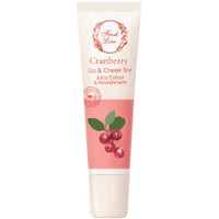 Fresh Line Juicy Colour & Nourishment Cranberry Tint Lip & Cheek Balm 10ml - Βάλσαμο για Χείλη & Ζυγωματικά με Κράνμπερι, Αμυγδαλέλαιο, Ηλιανθέλαιο & Φυτικό Κερί Καρναούμπα