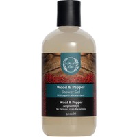 Fresh Line Wood & Pepper Shower Gel 300ml - Εκλεπτυσμένο & Γήινο Αφρόλουτρο Φυσικής Σύνθεσης με Ξυλώδεις & Πικάντικες Νότες & Βιολογικό Έλαιο Macadamia