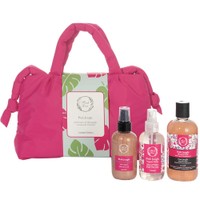 Fresh Line Promo Pink Jungle Shower Gel 300ml & Fragrant Water 150ml & Shimmering Body Oil 150ml & Δώρο Νεσεσέρ 1 Τεμάχιο - Εξωτικό & Φρουτένιο Αφρόλουτρο Macadamia & Φρουτένιο Αρωματικό Νερό Σώματος & Ξηρό Λάδι Λάμψης Σώματος