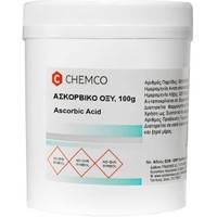 Chemco Ascorbic Acid 100g - Ασκορβικό Οξύ σε Σκόνη Κατάλληλο για Προσθήκη σε Τρόφιμα & Φαρμακευτικά Σκευάσματα